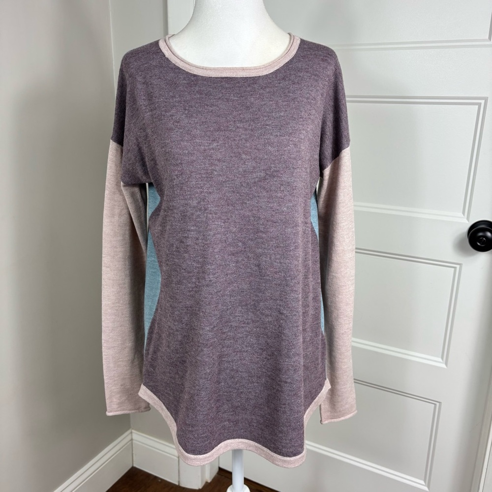 Smartwool Shadow Pine Colorblock Crewneck‎ Sweater Size S